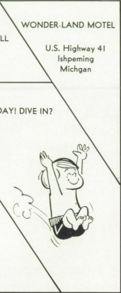 Wonderland Motel - 1973 Yearbook Ad (newer photo)